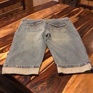 Women’s size 9 long jean shorts.